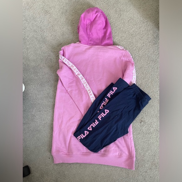 Purple and blue FILA hoodie and leggings set - Picture 2 of 2